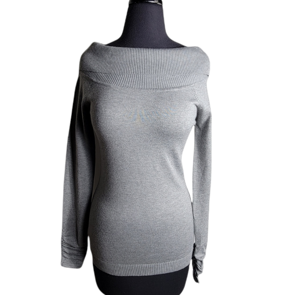 ALLOY gray off the shoulder long sleeve sweater size XS
